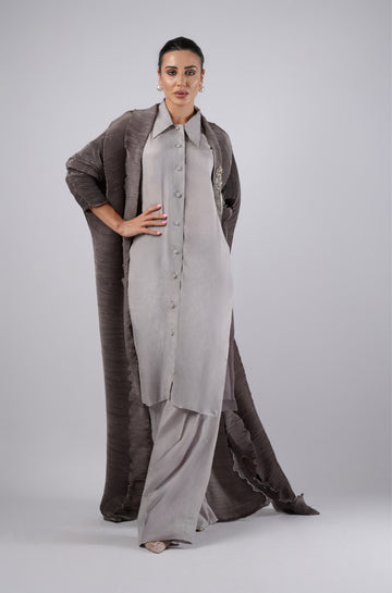 Crushed Silk Kaftan Set