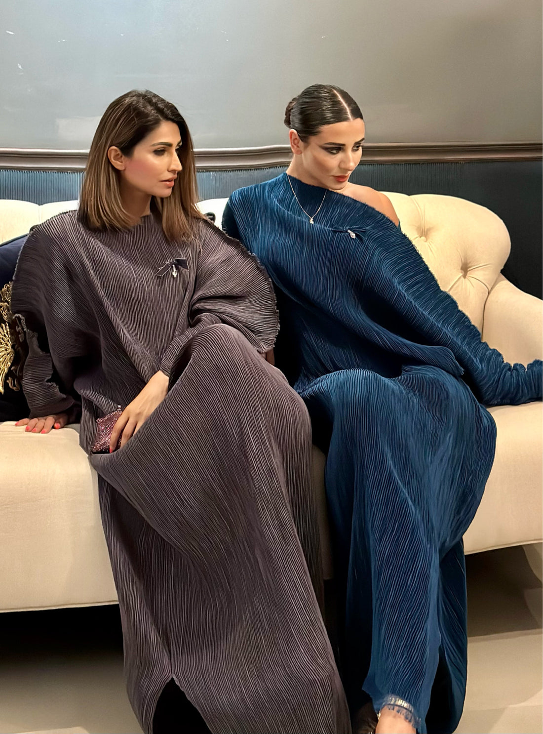 Crushed Silk Kaftan (Front Closed)