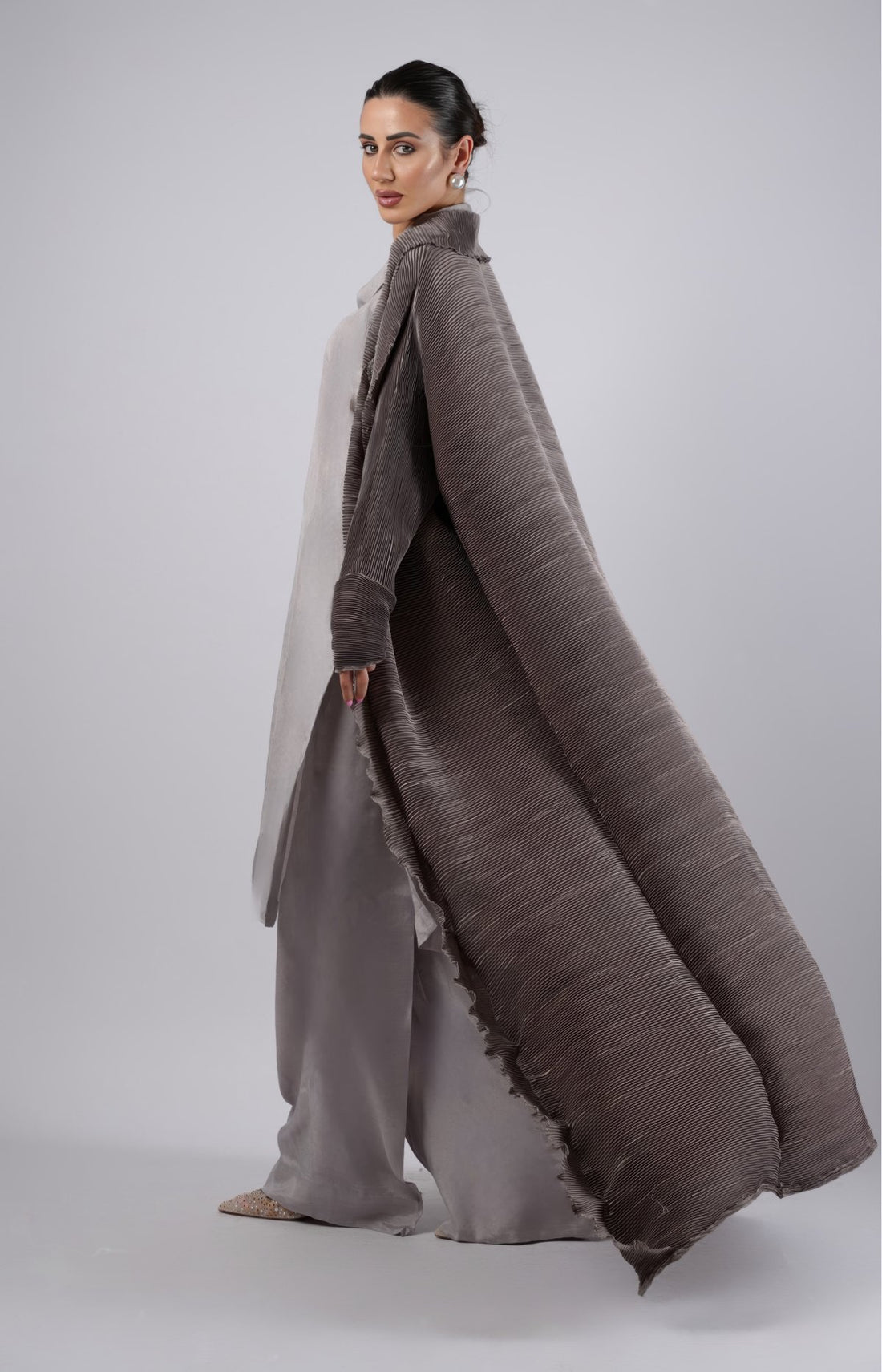Crushed Silk Kaftan Set