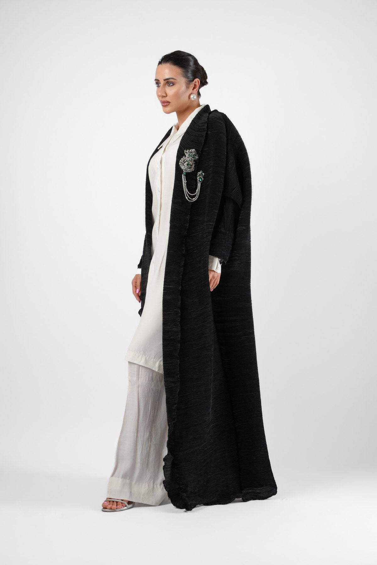 Crushed Silk Kaftan Set